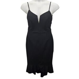 Bardot Kristen Womens Dress 8 M Tulip Drop Hem Nordstrom Cocktail Party Black
